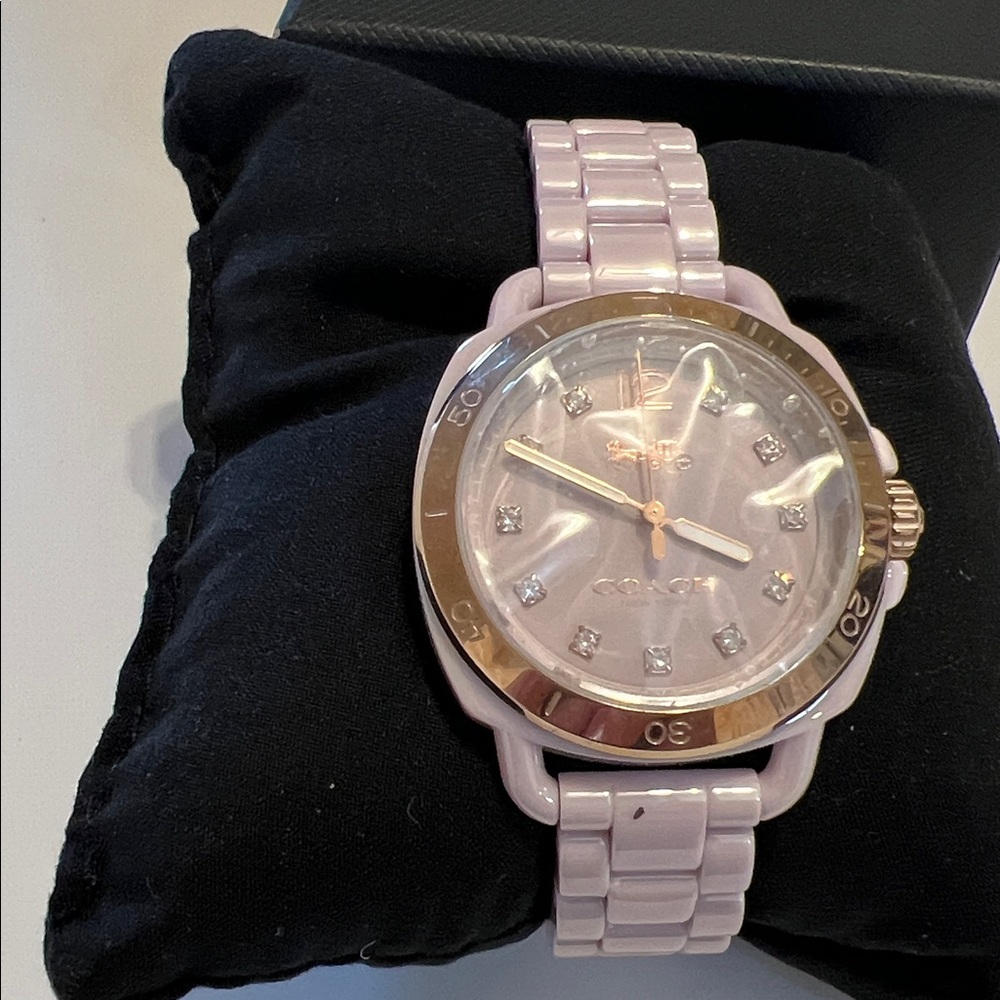 Coach Blush and Gold-Tone Watch - Picture 2 of 3
